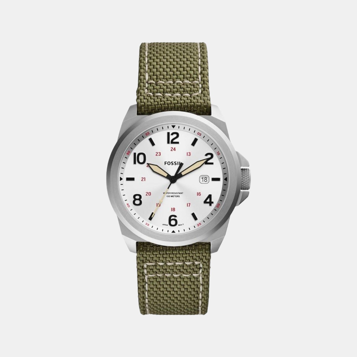 Fossil Round Silver Analog watch