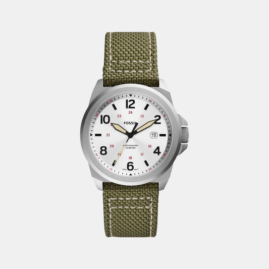 Male Silver Analog Fabric Watch FS5918