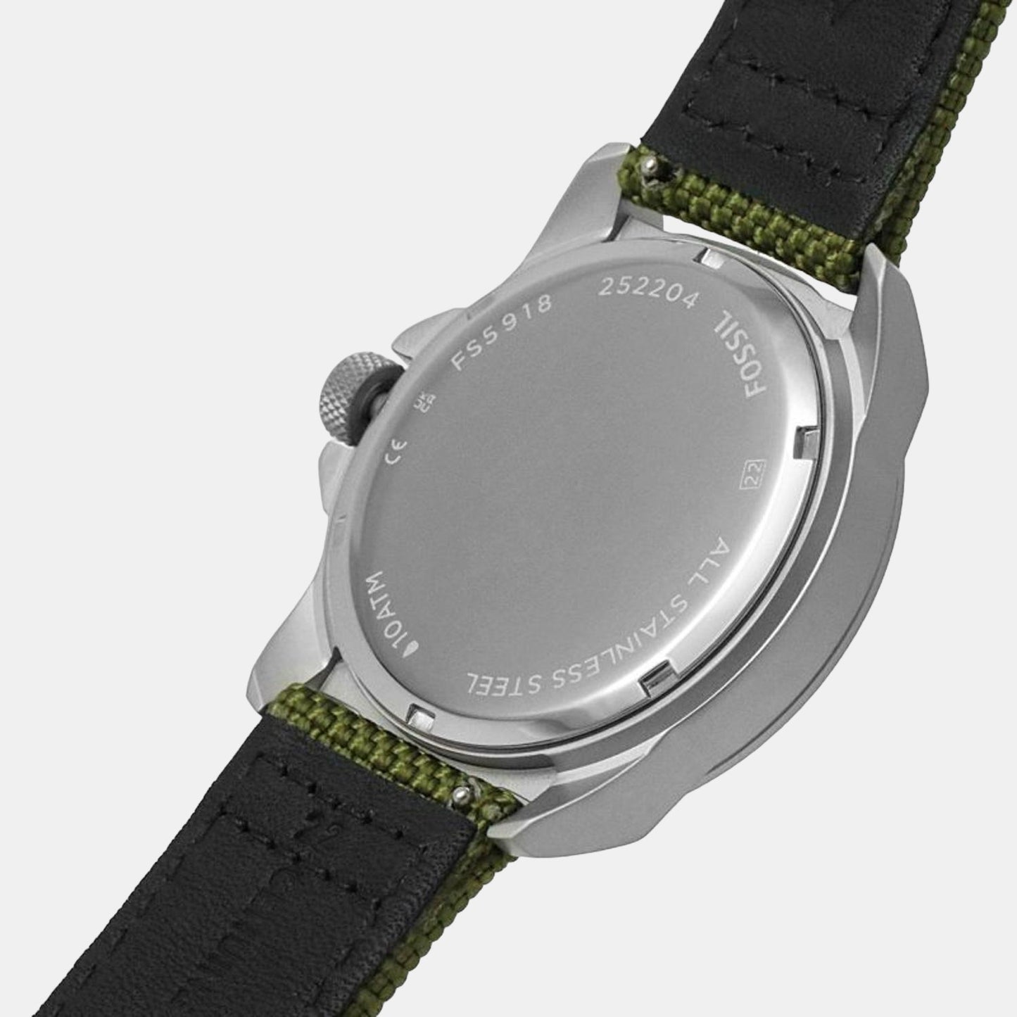 Male Silver Analog Fabric Watch FS5918