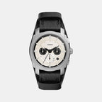 Fossil Round White Chronograph watch