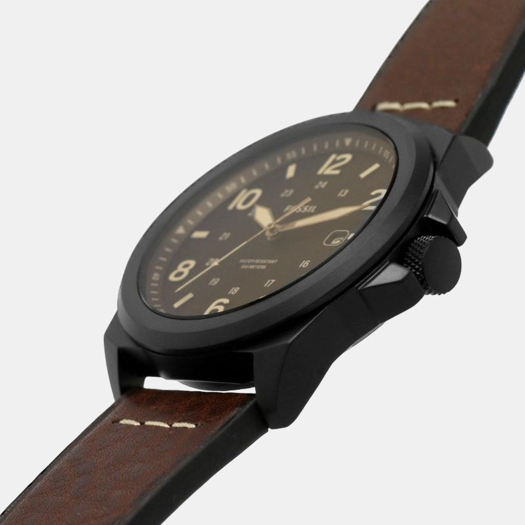 Fossil Leather Black watch