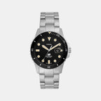 Fossil Round Silver Analog watch