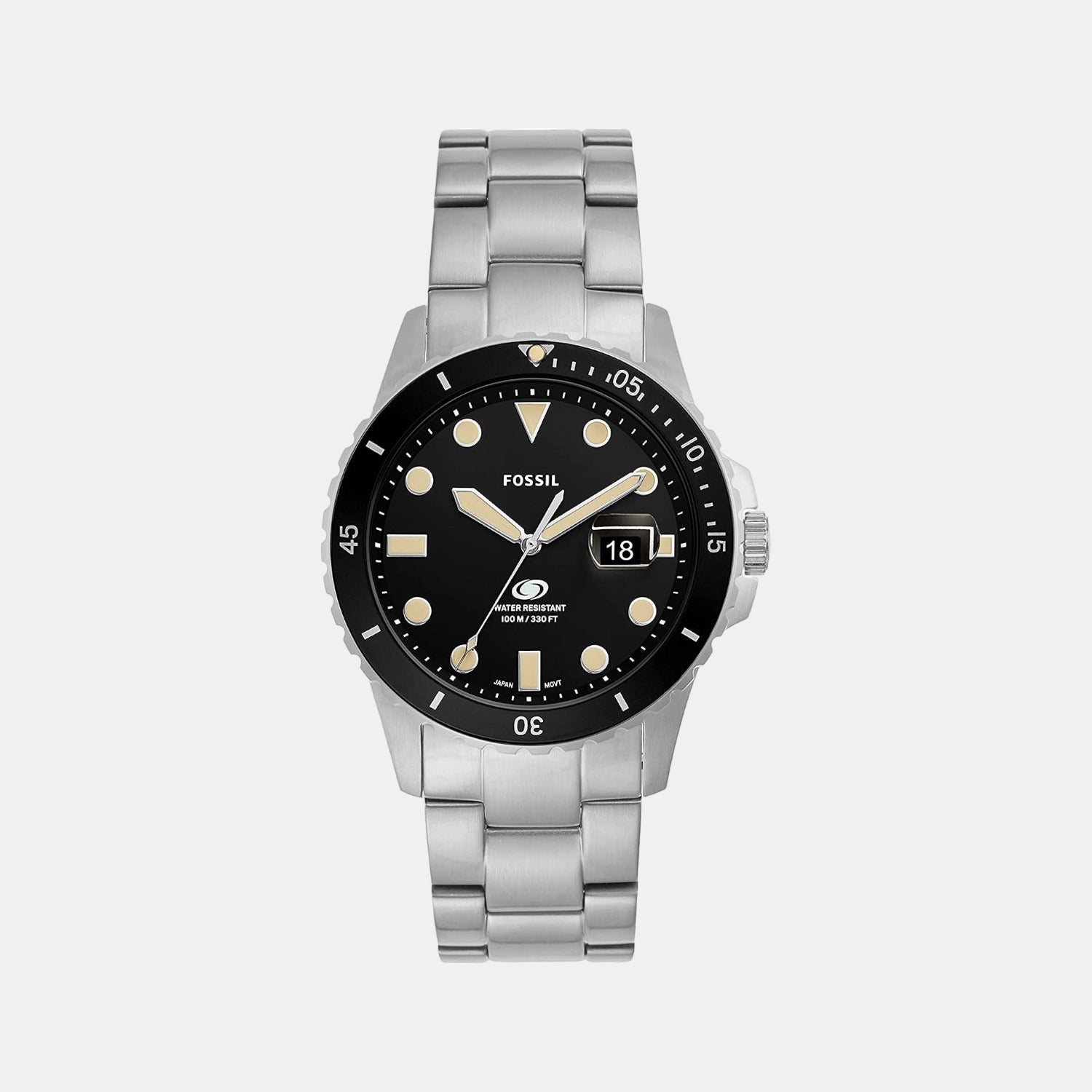 Fossil Round Silver Analog watch