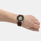 Male Green Analog Leather Watch FS5961
