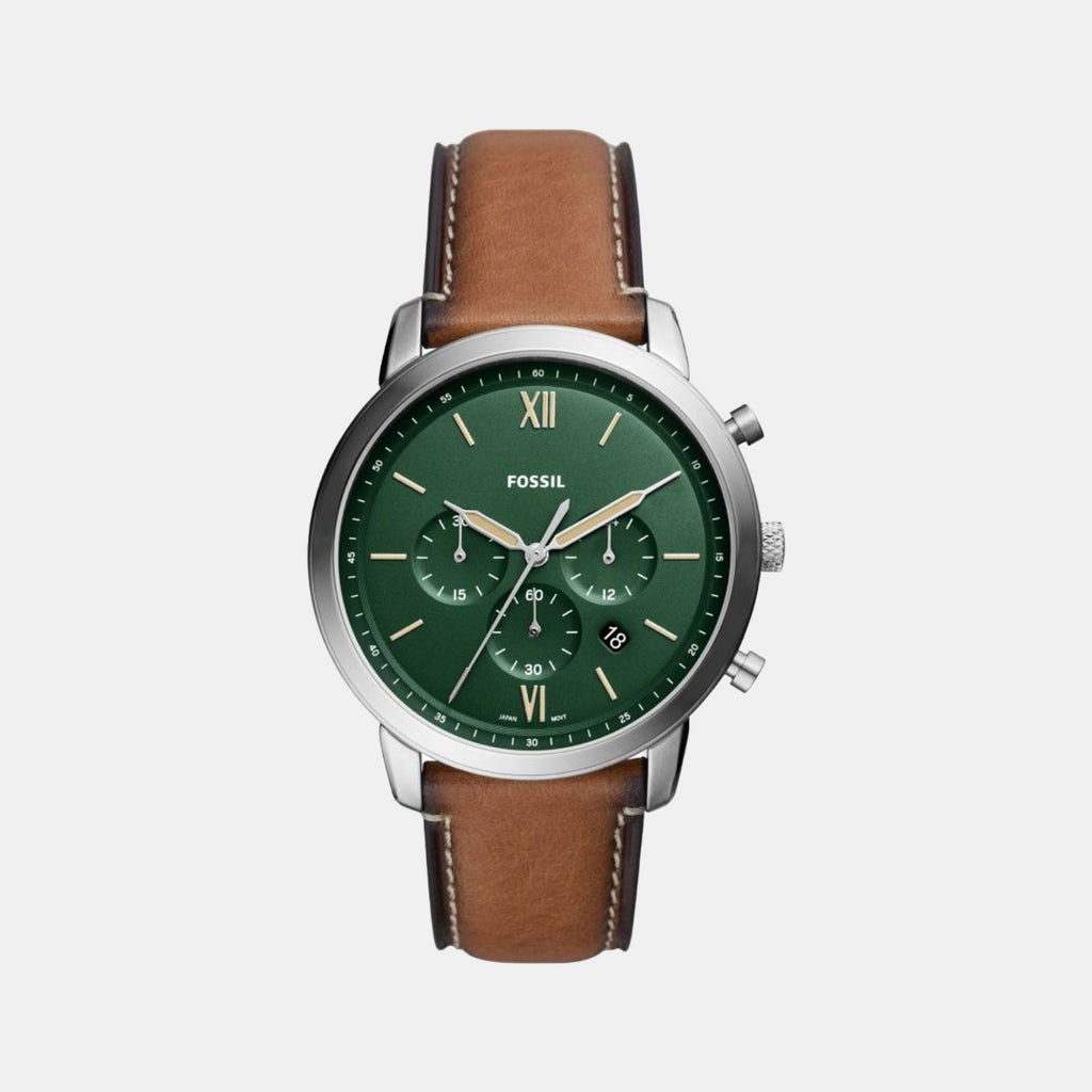 Fossil Round Green Chronograph watch