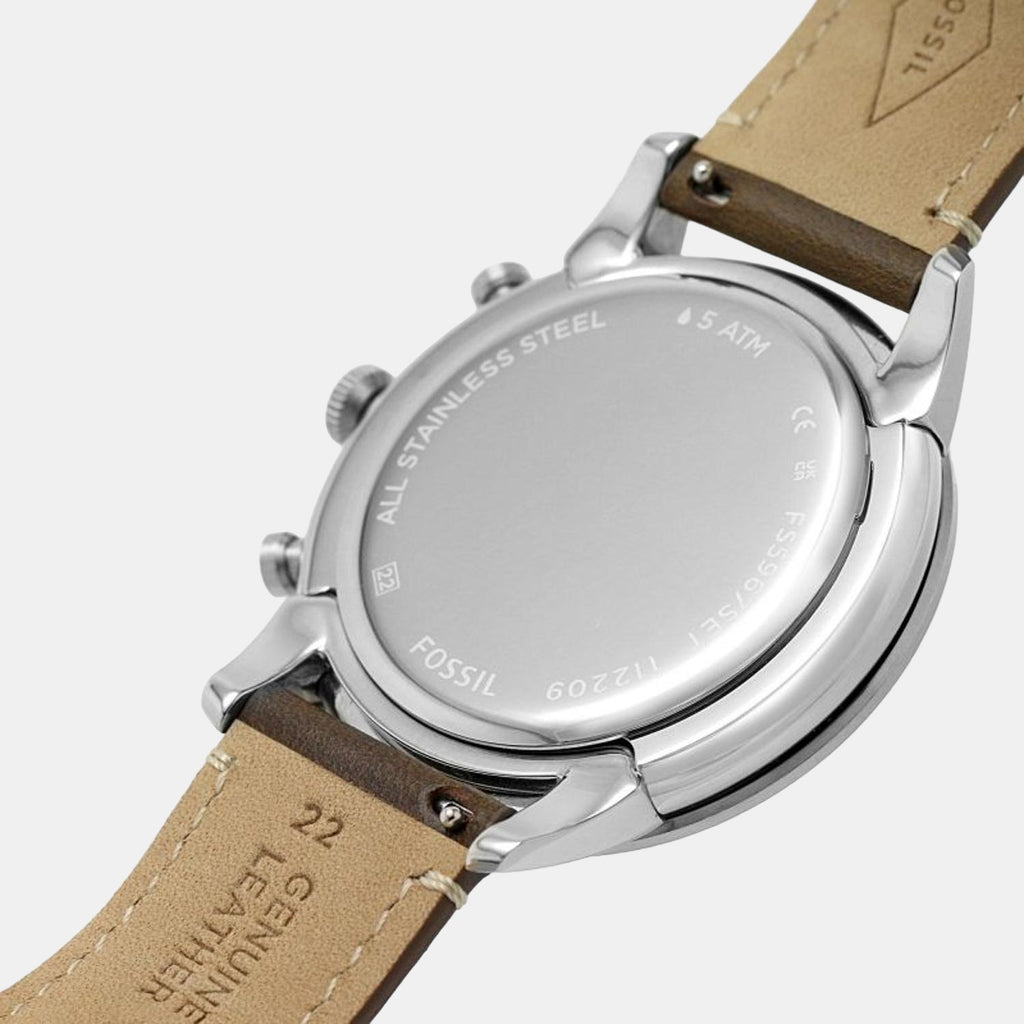 Townsman Men Quartz Black Dial Analog Leather Watch FS5967SET