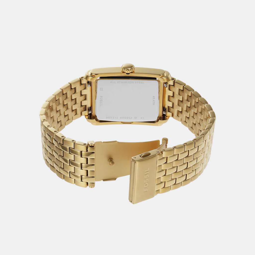 Fossil Men Rectangular Gold watch