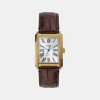 Carraway Men Quartz Silver Dial Analog Leather Watch FS6011