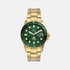 Fossil Blue Dive Men Quartz Green Dial Analog Stainless Steel Watch FS6030