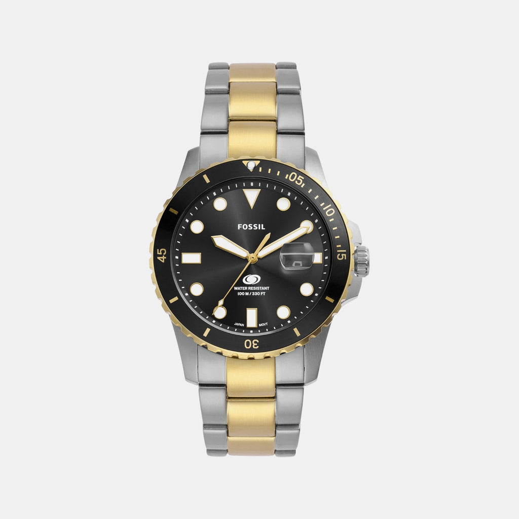 Fossil Blue Dive Men Quartz Black Dial Analog Stainless Steel Watch FS6031