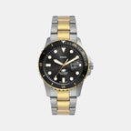 Fossil Blue Dive Men Quartz Black Dial Analog Stainless Steel Watch FS6031