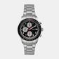 Men Quartz Black Dial Chronograph Stainless Steel Watch FS6045