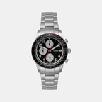 Sport Tourer Men Quartz Black Dial Chronograph Stainless Steel Watch FS6045