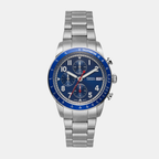 Fossil Round Blue Chronograph watch