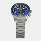 Men Quartz Blue Dial Chronograph Stainless Steel Watch FS6047