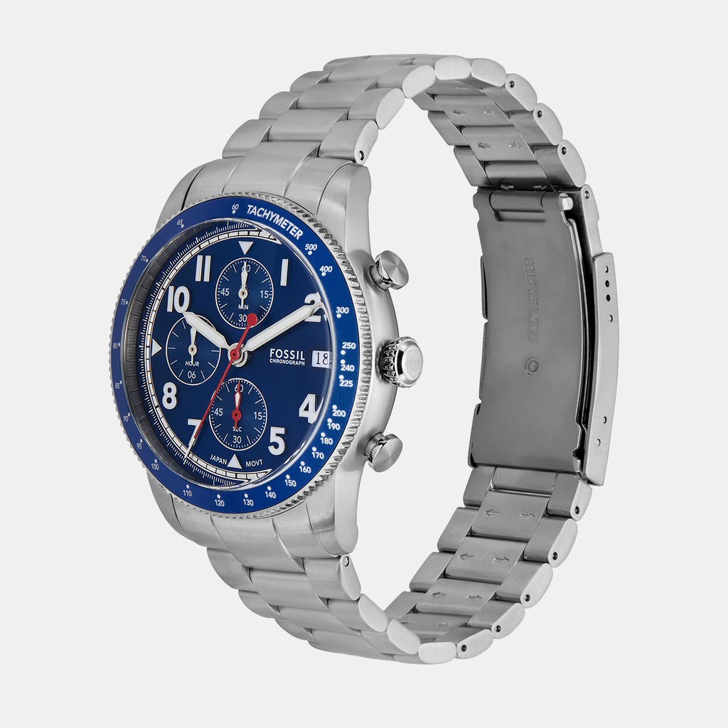 Fossil Men Round Blue watch