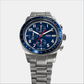 Men Quartz Blue Dial Chronograph Stainless Steel Watch FS6047