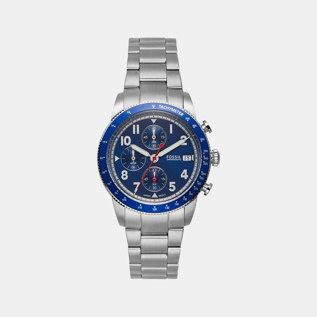 Sport Tourer Men Quartz Blue Dial Chronograph Stainless Steel Watch FS6047