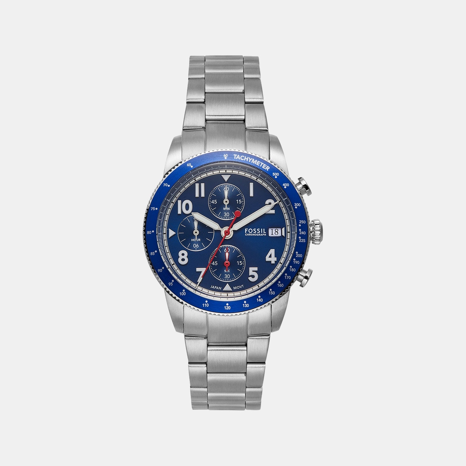Sport Tourer Men Quartz Blue Dial Chronograph Stainless Steel Watch FS6047