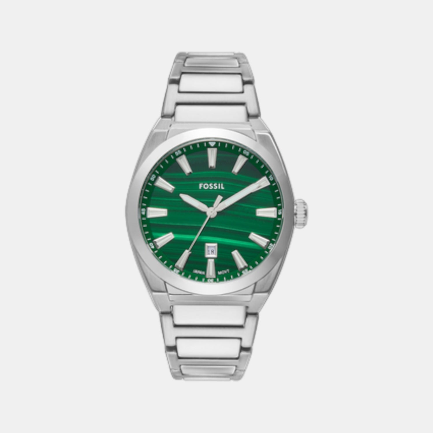 Everett Men Quartz Green Dial Analog Stainless Steel Watch FS6056