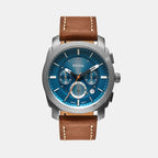 Fossil Round Blue Chronograph watch