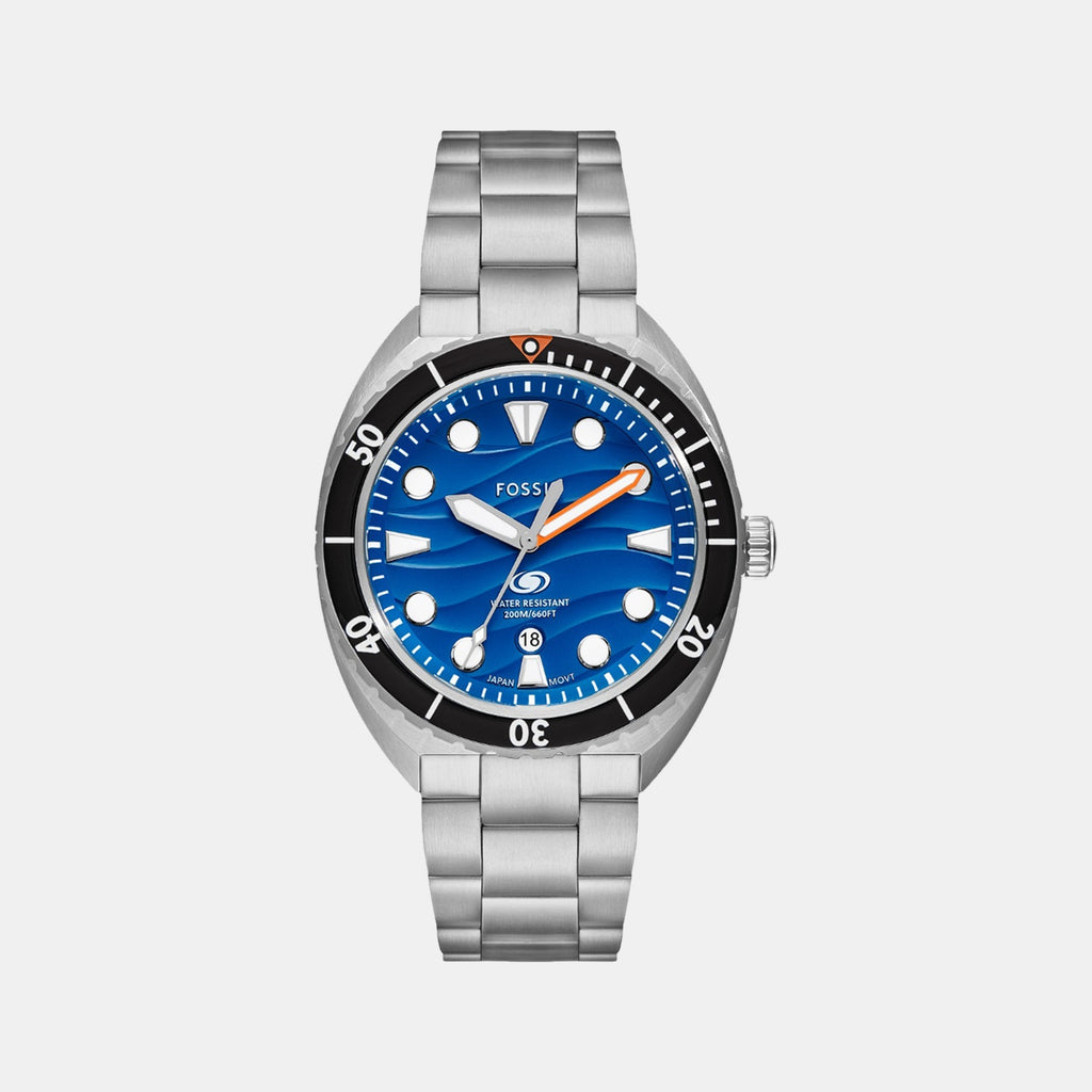 Breaker Men Quartz Blue Dial Analog Stainless Steel Watch FS6064