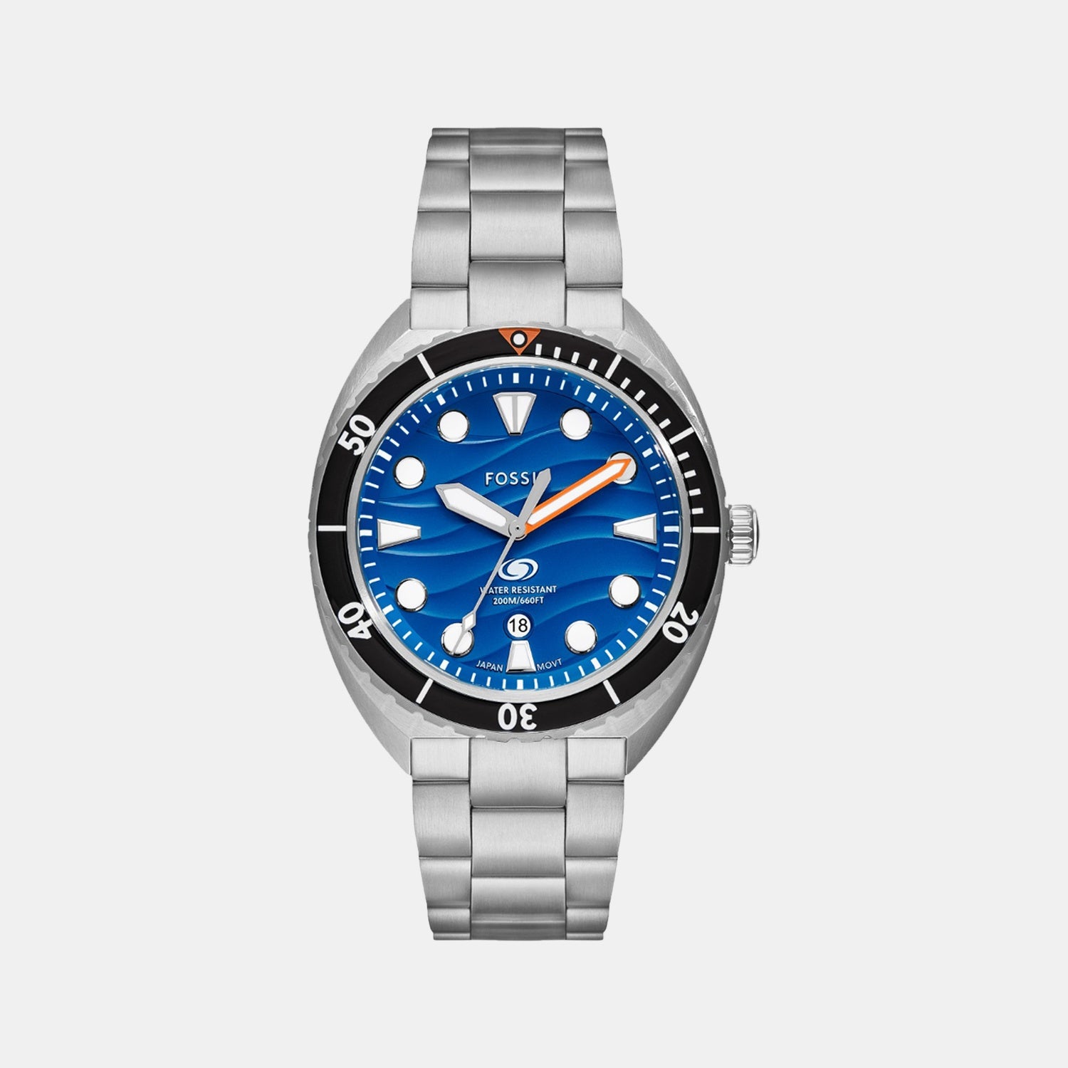 Breaker Men Quartz Blue Dial Analog Stainless Steel Watch FS6064