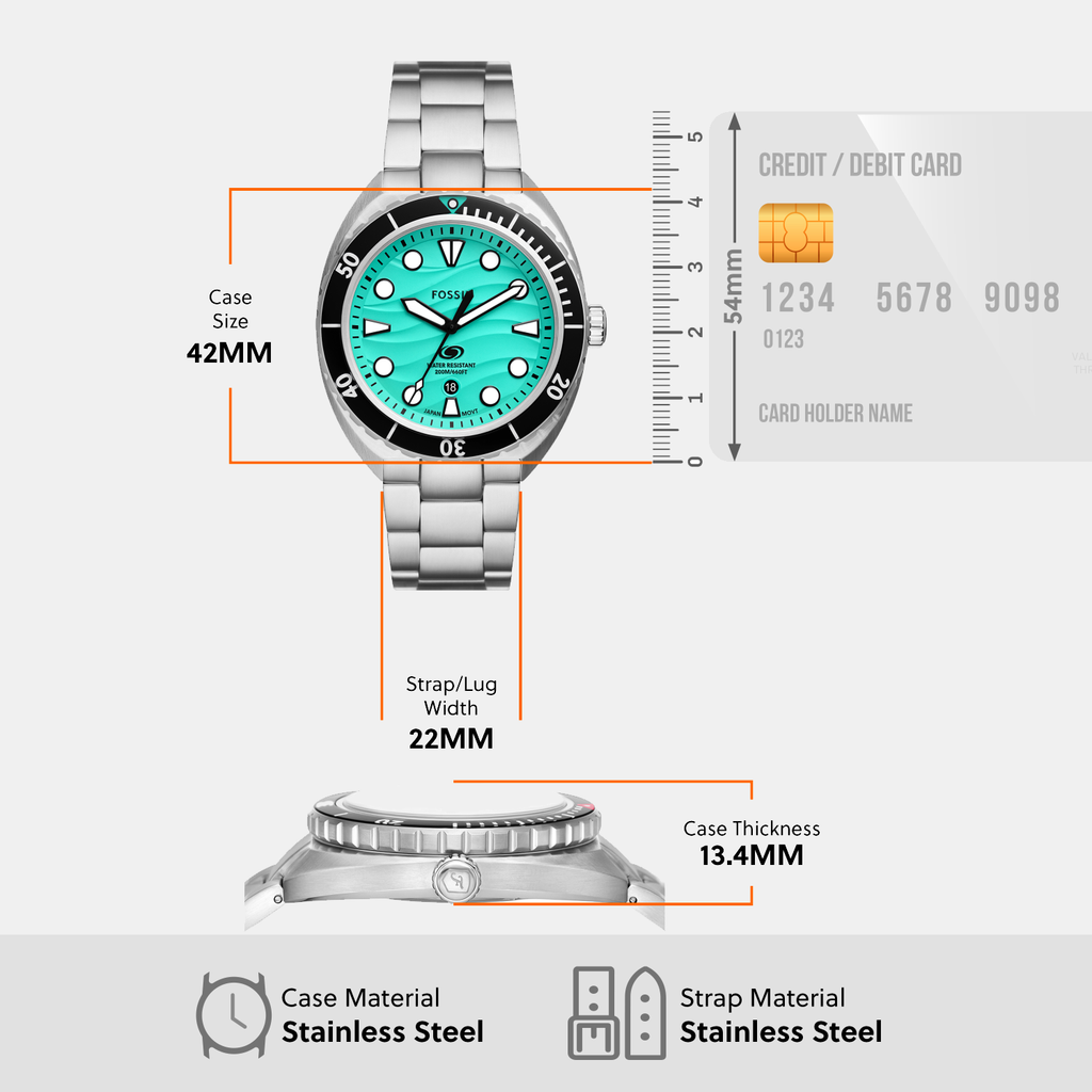 Fossil Stainless Steel Green watch