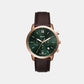 Neutra Men Quartz Green Dial Chronograph Leather Watch FS6073