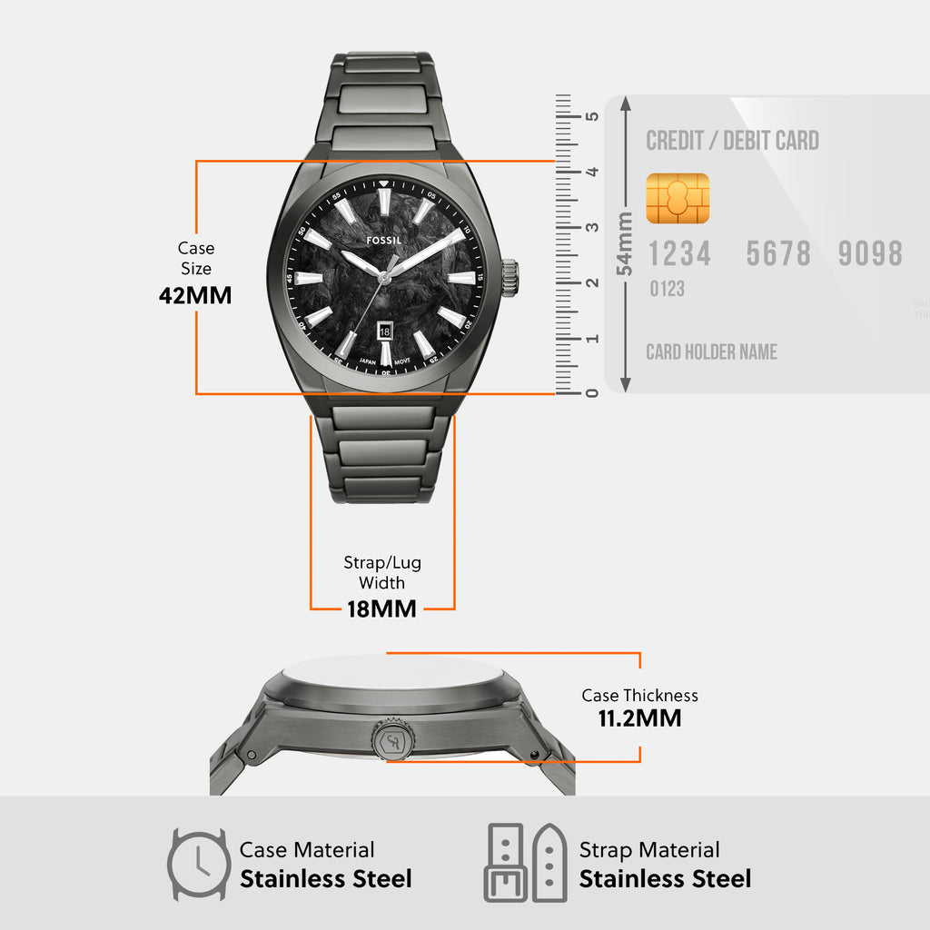 Fossil Round Quartz Analog Men watch