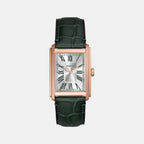 Carraway Men Quartz Silver Dial Analog Leather Watch FS6077