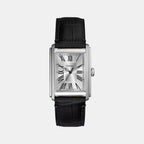 Carraway Men Quartz Silver Dial Analog Leather Watch FS6078
