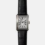 Carraway Men Quartz Silver Dial Analog Leather Watch FS6078