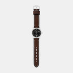 Machine Men Quartz Black Dial Analog Leather Watch FS6081SET