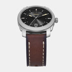 Machine Men Quartz Black Dial Analog Leather Watch FS6081SET