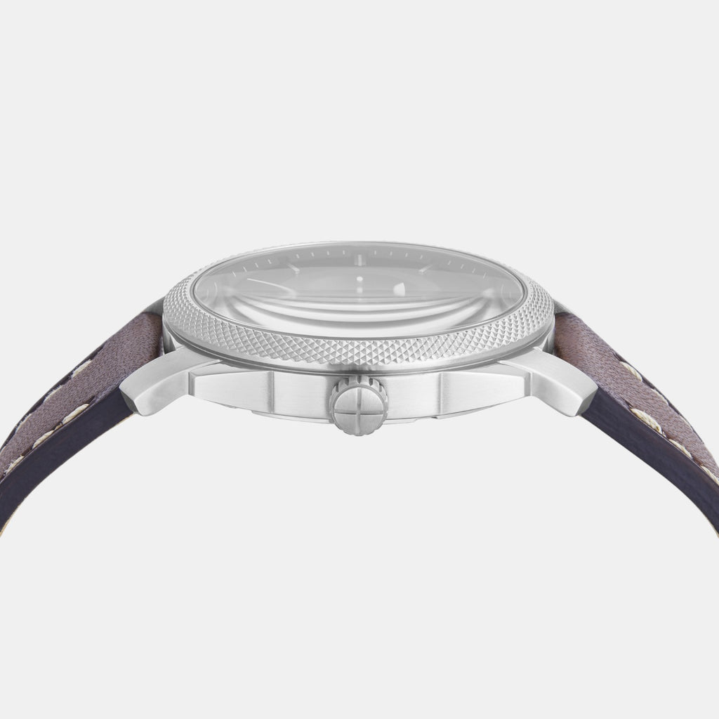 Machine Men Quartz Black Dial Analog Leather Watch FS6081SET