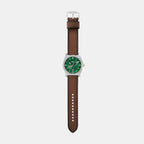 Machine Men Quartz Green Dial Analog Leather Watch FS6085