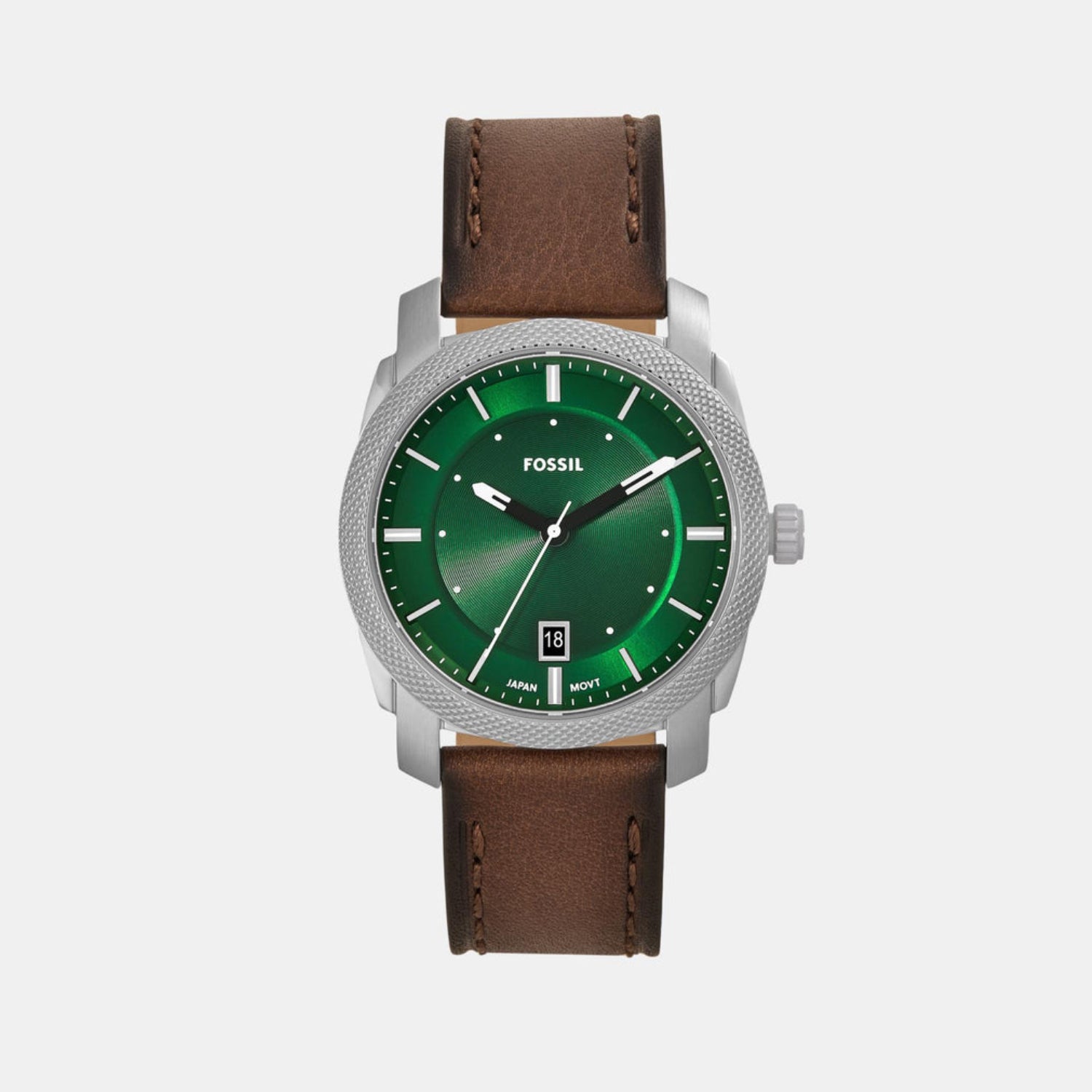 Machine Men Quartz Green Dial Analog Leather Watch FS6085