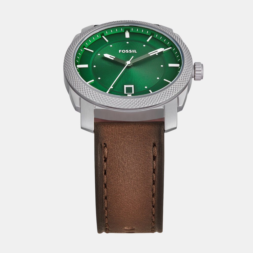 Machine Men Quartz Green Dial Analog Leather Watch FS6085