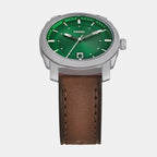 Machine Men Quartz Green Dial Analog Leather Watch FS6085
