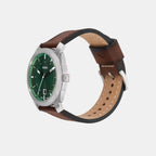 Machine Men Quartz Green Dial Analog Leather Watch FS6085