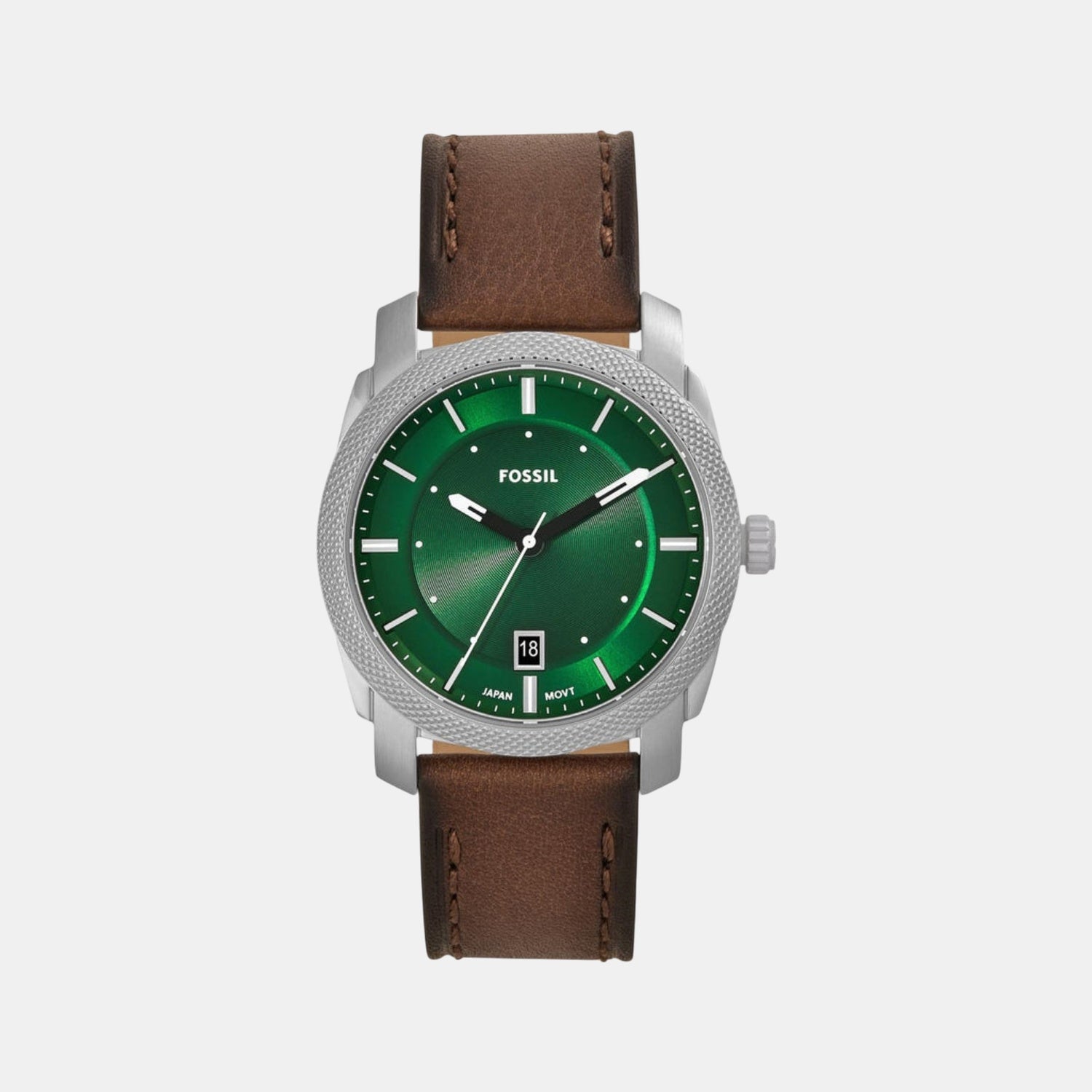 Machine Men Quartz Green Dial Analog Leather Watch FS6085