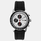 Sport Tourer Men Quartz White Dial Chronograph Silicone Watch FS6087