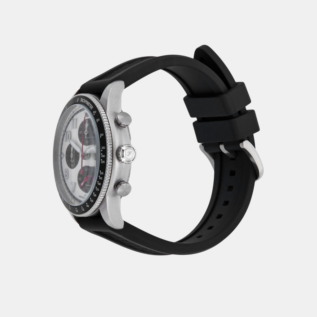 Sport Tourer Men Quartz White Dial Chronograph Silicone Watch FS6087