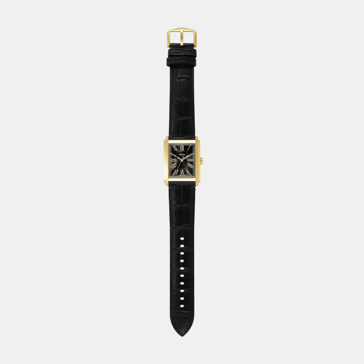Carraway Men Quartz Black Dial Analog Leather Watch FS6091