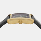 Carraway Men Quartz Black Dial Analog Leather Watch FS6091