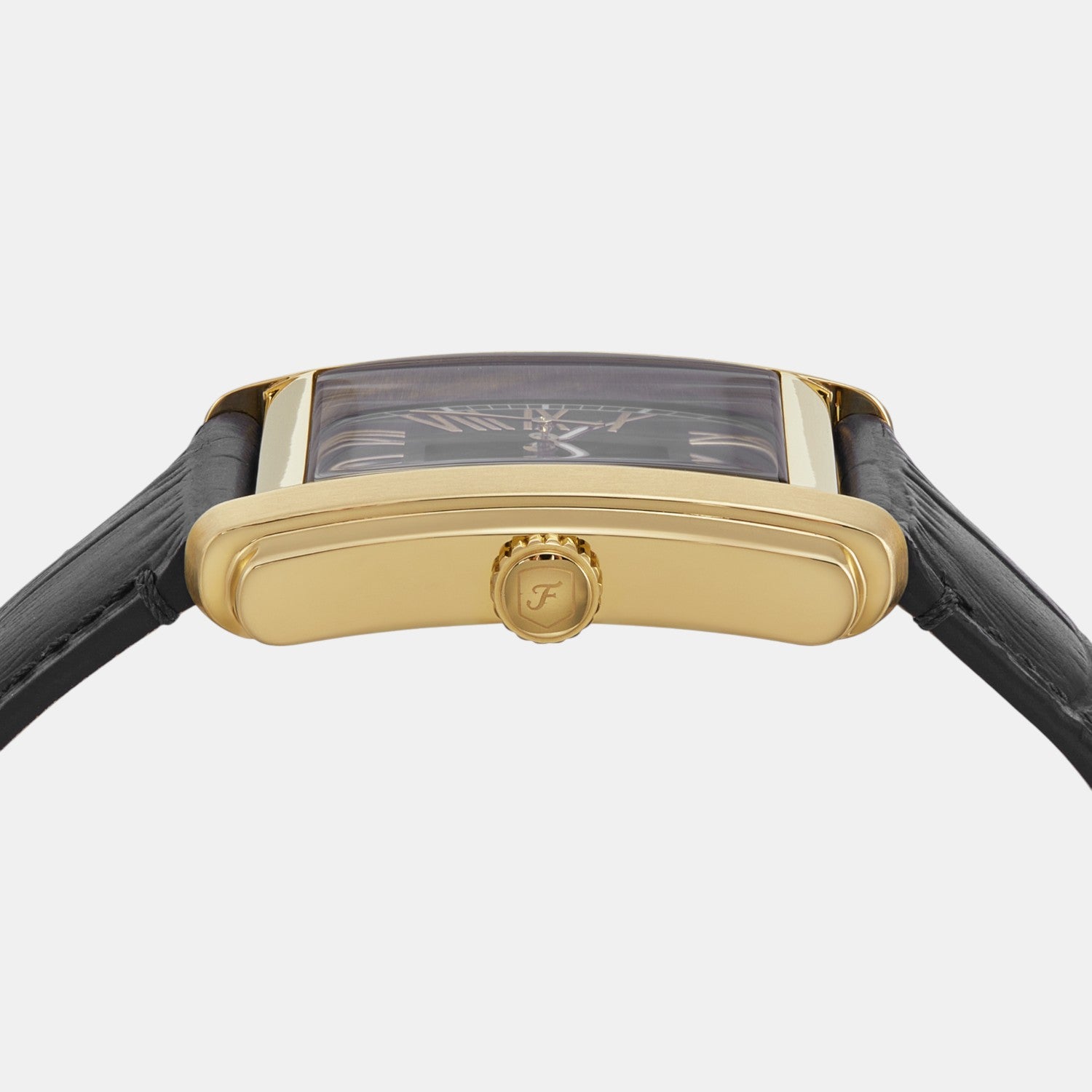 Carraway Men Quartz Black Dial Analog Leather Watch FS6091