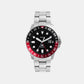 Men GMT Black Dial Analog Stainless Steel Watch FS6092