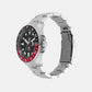 Men GMT Black Dial Analog Stainless Steel Watch FS6092