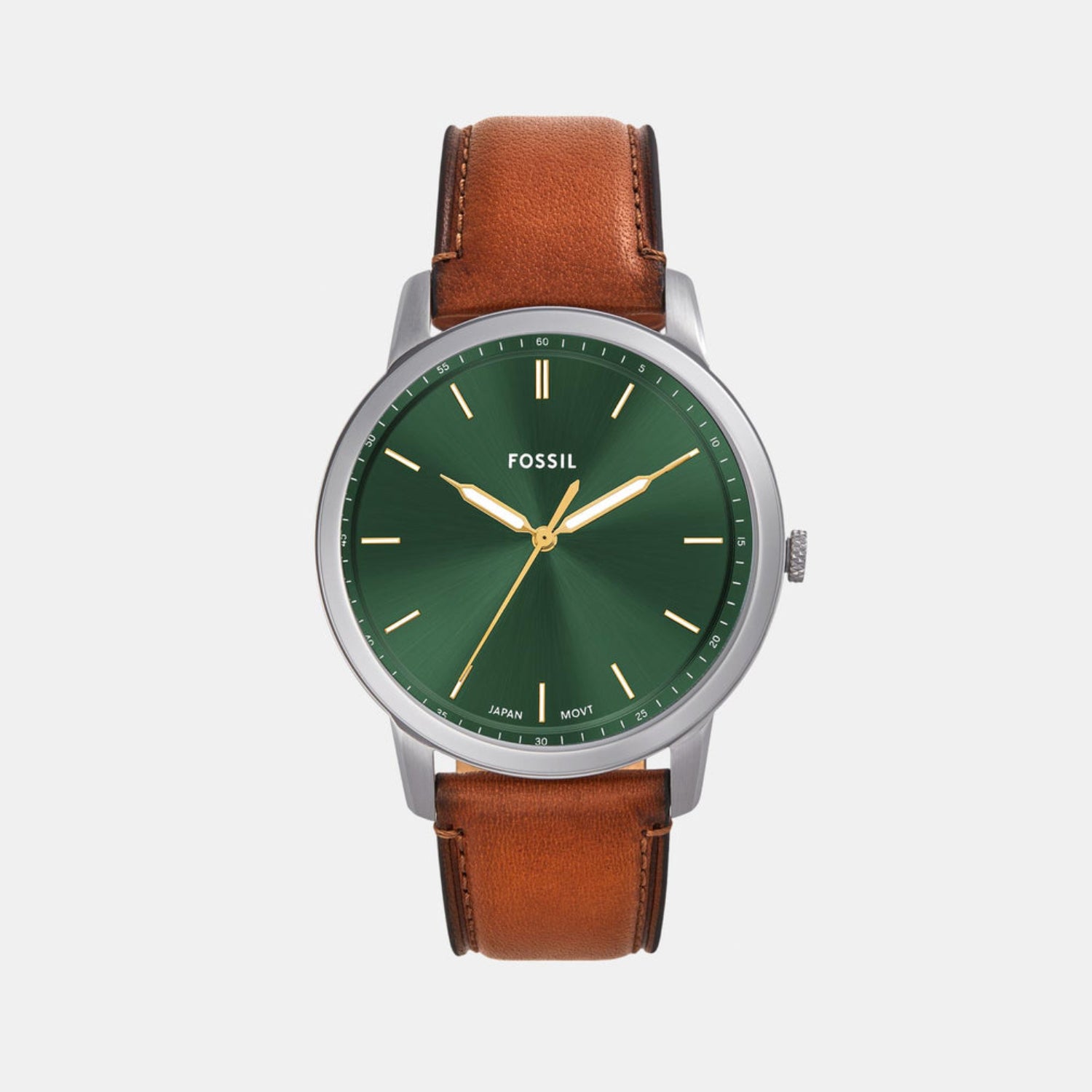 Fossil Minimalist Green Leather Watch FS6094 – Just In Time